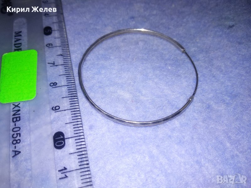 ГОЛЯМА ОРНАМЕНТИРАНА КЛАСИЧЕКА СРЕБЪРНА ОБЕЦА СРЕБРО 925 РЪЧНА БИЖУТЕРСКА МАЙСТОРСКА ИЗРАБОТКА 33140, снимка 1