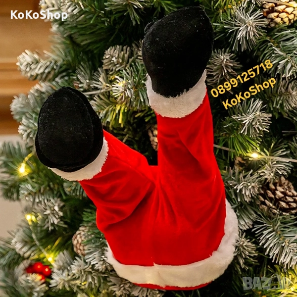 Движещи се крака на Дядо Коледа за украса на елха/анимирани крака, снимка 1