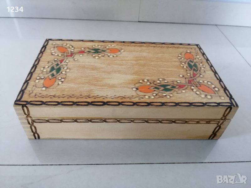 Дървена кутия 23.5 х 13.5 h 6 см. , снимка 1