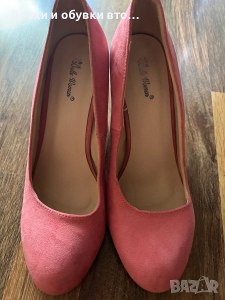 Розови обувки с ток, снимка 1