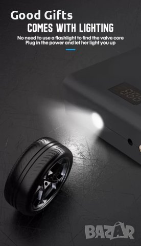 Въздушен компресор 150PSI Помпа за гуми с Интелигентен цифров дисплей 12V, снимка 6 - Аксесоари и консумативи - 43015688