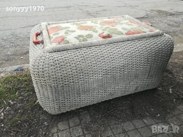 ПЛЕТЕН САНДЪК С КАПАК ТАБУРЕТКА ПУФ-ВНОС ГЕРМАНИЯ 0803251814, снимка 12 - Антикварни и старинни предмети - 49414812