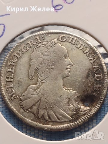 Сребърна монета 15 кройцера 1747г. Мария Терезия Кремниц Унгария 13755, снимка 2 - Нумизматика и бонистика - 42999810