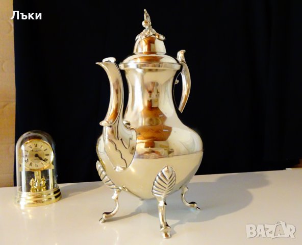 Английска бронзова кана,чайник 1.4 кг.,2 литра., снимка 2 - Антикварни и старинни предмети - 26268926