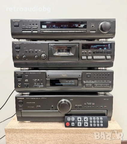 🔊ТОП ретро аудио система - сет TECHNICS Class AA - усилвател, CD плеър, триглав дек и тунер, опция 