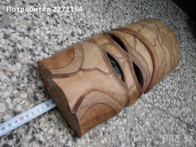 Голяма дървена маска, снимка 5 - Антикварни и старинни предмети - 29067740