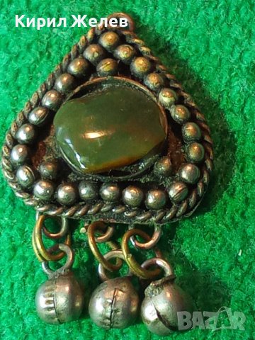 ВЪЗРОЖДЕНСКИ СТАРИНЕН ОСМАНСКИ НАКИТ ТРЕПКА с НЕФРИТ САЧАН 15111, снимка 4 - Антикварни и старинни предмети - 30330804
