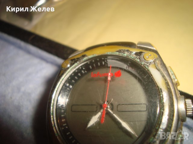 Lafuma 100M Fond Acier СТАР РЯДЪК КОЛЕКЦИОНЕРСКИ КВАРЦОВ МАРКОВ ЧАСОВНИК 30674, снимка 8 - Мъжки - 37918431