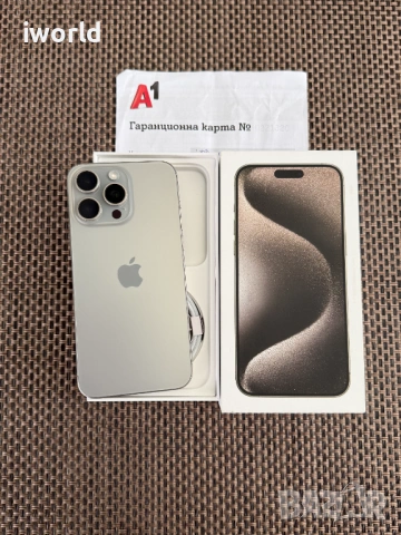 Гаранция А1!❗️ iPhone 15Pro MAX❗️ Лизинг от 22E/мес ❗️natural Titanium ❗️256gb