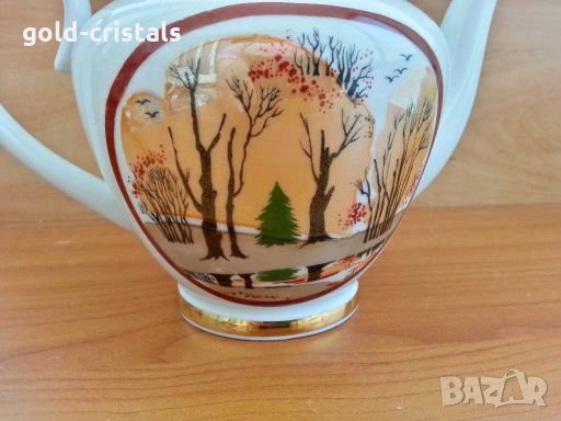 Руски порцелан лфз чайник и латиера , снимка 10 - Антикварни и старинни предмети - 28623080