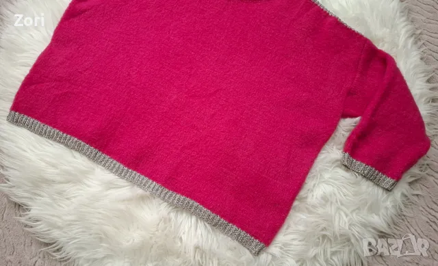 Вълнени пуловери овърсайз със сребристи акценти в два цвята, снимка 8 - Блузи с дълъг ръкав и пуловери - 49220772