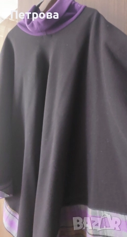 Дамско пончо вълнено, снимка 4 - Палта, манта - 52668347