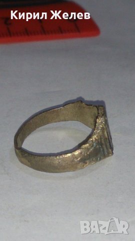 СТАРИНЕН САЧАНЕН ПРЪСТЕН с МОНОГРАМ БУКВА - Н - МАЙСТОРСКА РЪЧНА ИЗРАБОТКА САЧАН  73461, снимка 6 - Антикварни и старинни предмети - 29003400