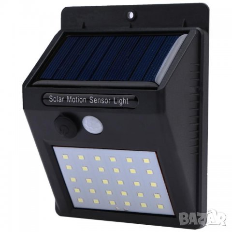 2 броя соларна 30 LED диода лампа-със сензор за движение, снимка 3 - Лед осветление - 33274429