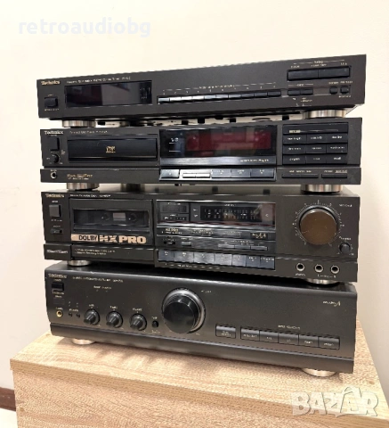 🔊Ретро аудио система - сет TECHNICS - усилвател, сд плеър, дек и тунер🔊, снимка 2 - Аудиосистеми - 53386096