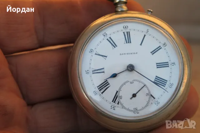 Швейцарски джобен часовник ''Longines'', снимка 5 - Джобни - 48942469