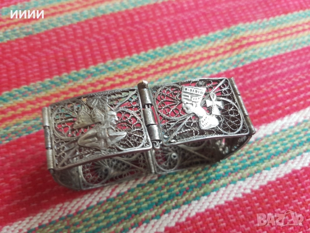 Сребърна гривна филигран 4