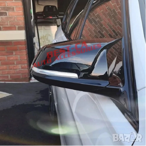 Капаци за огледала със щипки черен пиано лак Batman Style подходящи за BMW F01 F06 F07 F10 facelift, снимка 6 - Аксесоари и консумативи - 52007398