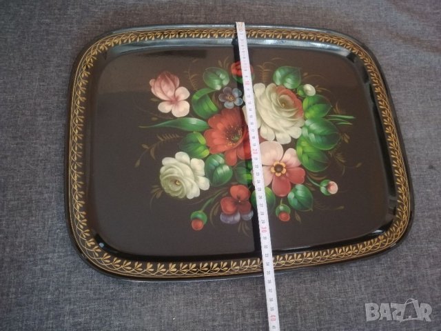 Ръчно рисувана табла, поднос СССР. , снимка 5 - Антикварни и старинни предмети - 33630371