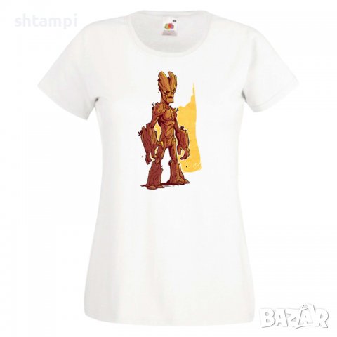 Дамска тениска Marvel Groot 1 Игра,Изненада,Подарък,Геймър,, снимка 3 - Тениски - 36741050