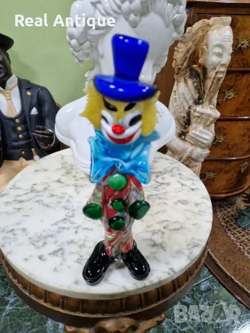 Murano статуетка винтиж италианска фигура клоун , снимка 3 - Статуетки - 49483910