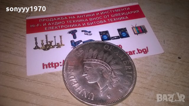 dollar-индианец-4,5см-за колекция-1851, снимка 3 - Колекции - 27497286