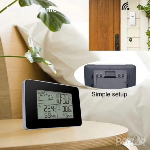 FJ3364 Дигитален LED часовник с аларма, с радио ,термометър, хидрометър, снимка 4 - Друга електроника - 50584493