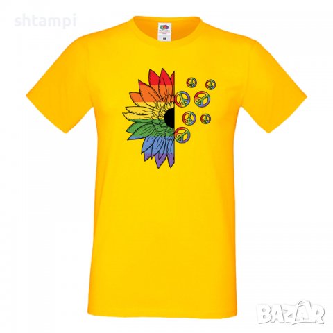 Мъжка тениска Pride Sunflower Peace multicolor Прайд,Празник.Повод,Изненада, снимка 13 - Тениски - 37105106