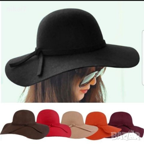 дамска шапка изискана луксозна капела с периферия и коланче модел ZARA, снимка 3 - Шапки - 27153989