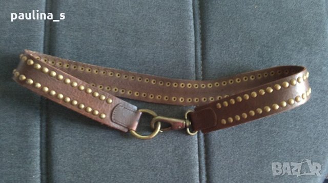 Колан от естествена кожа / genuine leather belt / "Banana republic" ®