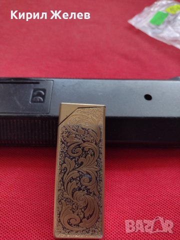 ФЕШЪН ЗАПАЛКА ЗЛАТИСТА ИНКРОСТИРАНА РАБОТИ МЕТАЛНА МНОГО КРАСИВА 22089, снимка 6 - Запалки - 39084672