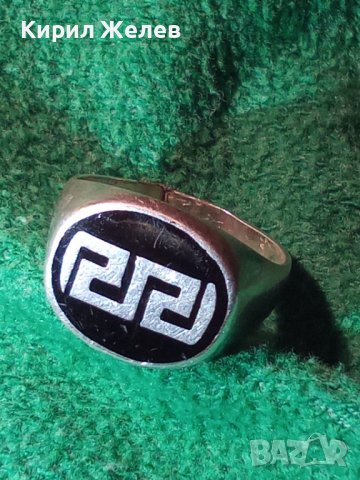 СРЕБЪРЕН СТАР ЕМАЙЛИРАН КЛАСИЧЕСКИ АРТ ПРЪСТЕН СРЕБРО 925 РЪЧНА ИЗРАБОТКА ВЕРСАЧЕ 25996