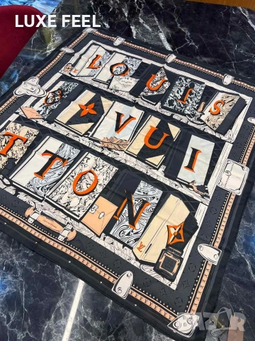 Дамски Шалове - Коприна ⚜️ Louis Vuitton , снимка 14 - Шалове - 53021273