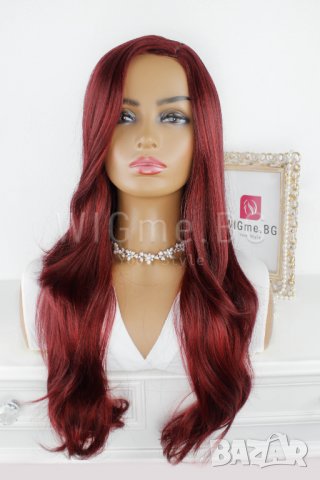НОВА дълга червена на вълни перука Ребека , снимка 2 - Аксесоари за коса - 23090412