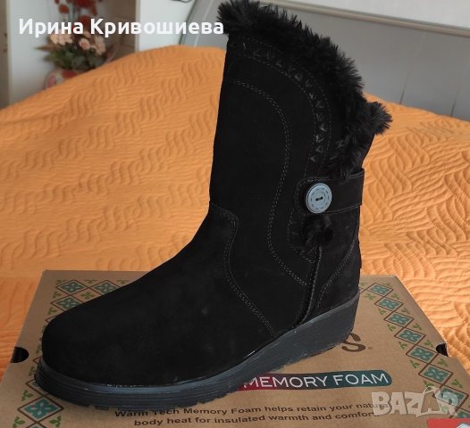 Дамски боти Skechers Cozy Peak 49811 - 39, снимка 4 - Дамски боти - 44012316