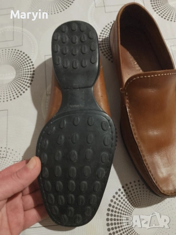мъжки италиански кожени мокасини , снимка 7 - Маратонки - 53503644