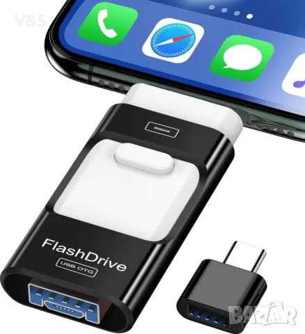 Флашка 256GB USB стик за iPhone и Android, 4 в 1 външна памет с iOS, USB C, Micro USB и , снимка 2 - USB Flash памети - 47689762