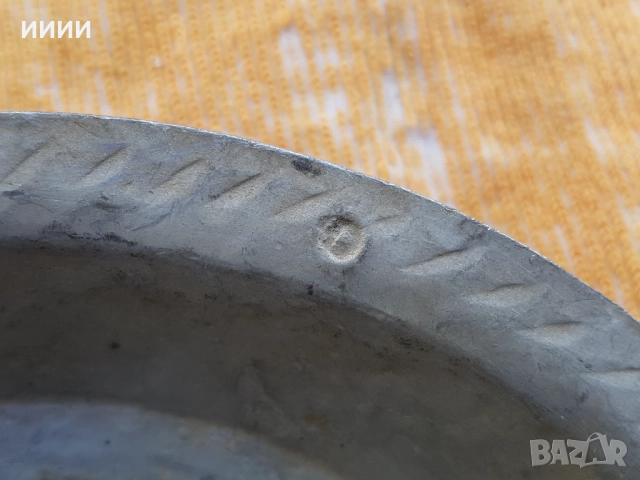 Възрожденска бакърена чиния паница, снимка 5 - Антикварни и старинни предмети - 52664256