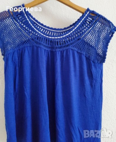 Блуза в  парижко синьо, снимка 2 - Туники - 37747800
