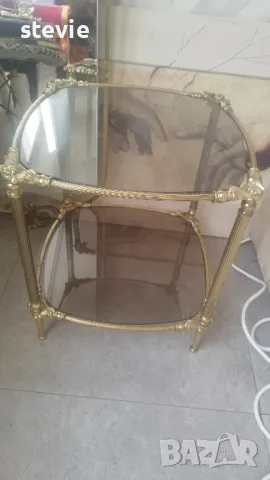 Винтидж комплект - стенно огледало + масичка, снимка 3 - Тоалетки - 49808562