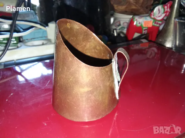 Медна чашка за кафе или греяна ракия еталон за мярка 40 грама, снимка 1