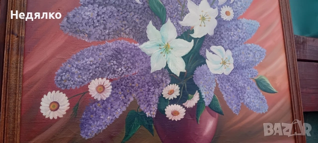 Стара,красива,майсторска картина,масло на платно , снимка 7 - Картини - 53605764