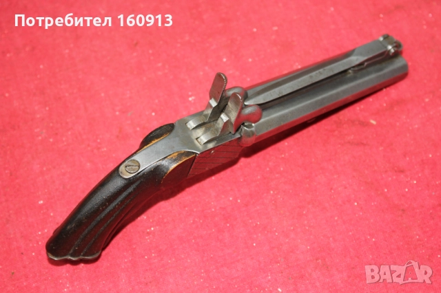 Двуцевка двуцевен пистолет тип Лефуше с нож щик кама., снимка 3 - Антикварни и старинни предмети - 51444403