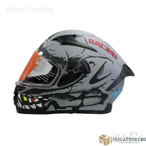 Каска за мотор 108 - размер M - Matt Grey 2, снимка 6 - Аксесоари и консумативи - 50576693