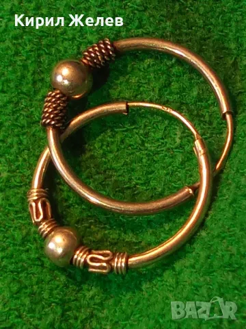 ДВЕ РЕТРО АРТ СТИЛ СРЕБЪРНИ ОБЕЦИ СРЕБРО 925 МАЙСТОРСКИ РЪЧНО ИЗРАБОТЕНИ 27352, снимка 11 - Обеци - 49757739