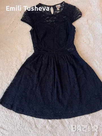Дантелена черна рокля H&M, снимка 2 - Рокли - 48256386