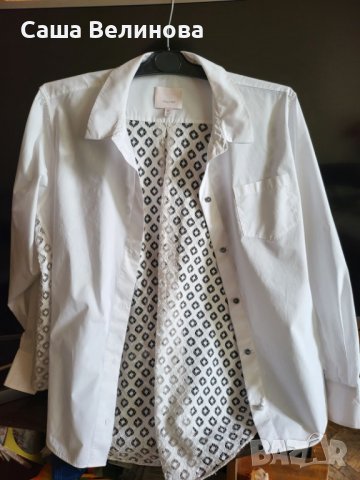 дамска блуза-риза с дантела-бродерия на гърба и отстрани