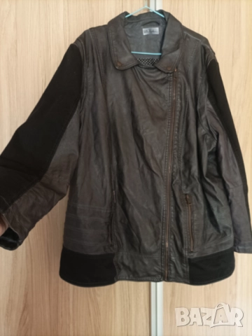 Макси кожено яке Ulla Popken, снимка 2 - Якета - 52787799