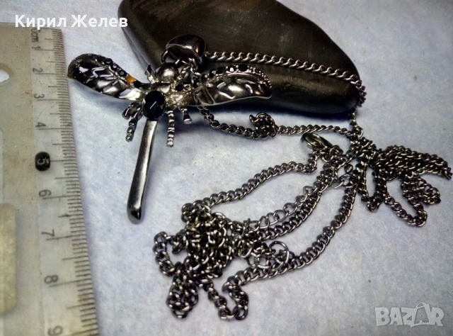 НИКЕЛИРАН ФЕШЪН АРТ ФИГУРАЛЕН МЕДАЛЬОН ВОДНО КОНЧЕ с ДЪЛГА СТОМАНЕНА ВЕРИЖКА 11729, снимка 4 - Колиета, медальони, синджири - 51279699