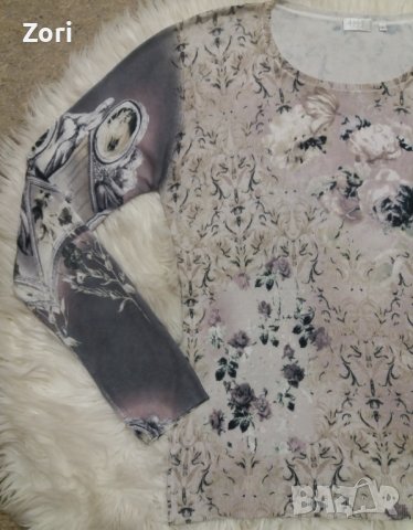 Блуза от много мекичко фино и еластично плетиво в нежен пейсли принт, снимка 3 - Блузи с дълъг ръкав и пуловери - 43623122